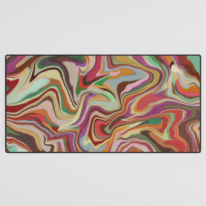 Colorful Liquid Swirl Desk Mat Gallery Image 3