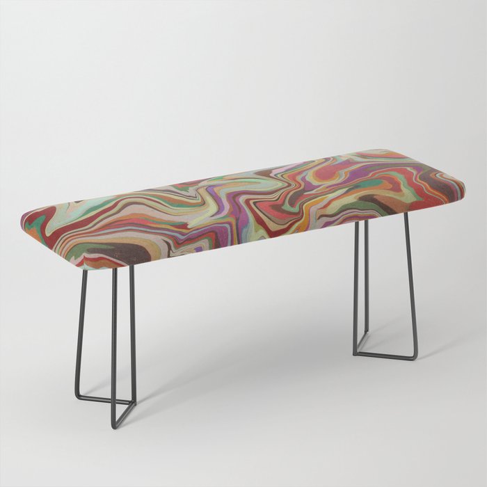 Colorful Liquid Swirl Bench Gallery Image 1