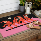 Full Moon Mushroom Dance  Outdoor Rug Gallery Image 2