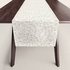 Beige Ditsy Toile Floral Table Runner Gallery Image 1