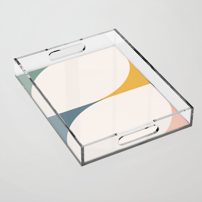 Almond Abstract X Acrylic Tray Gallery Image 1
