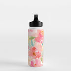 Preppy Pink Peonies Water Bottle Gallery Image 3