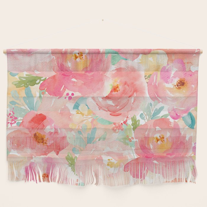 Preppy Pink Peonies Wall Hanging Gallery Image 1