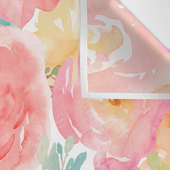 Preppy Pink Peonies Wall Tapestry Gallery Image 3