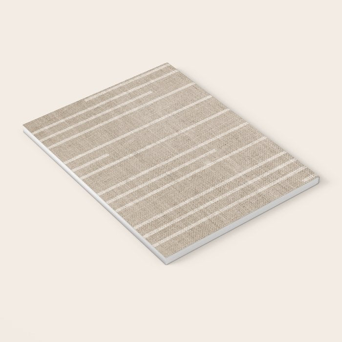 Boho Minimal Neutral Stripes Pattern Notebook Gallery Image 3