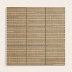 Boho Minimal Neutral Stripes Pattern Wood Wall Art Gallery Image 1