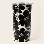 Black & White Blossom Travel Mug Gallery Image 1