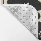 Black & White Blossom Bath Mat Gallery Image 2