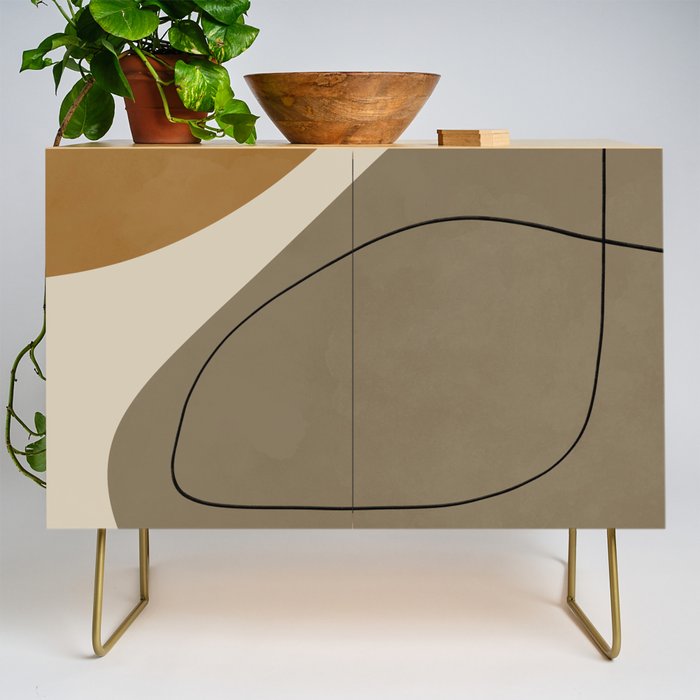 Organic Abstract Shapes #3 Credenza Gallery Image 1