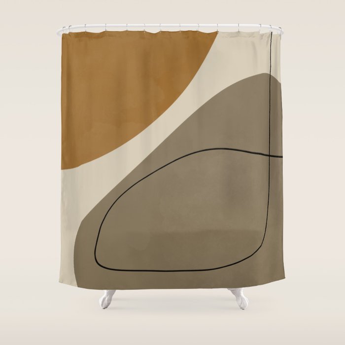 Organic Abstract Shapes #3 Shower Curtain Gallery Image 1