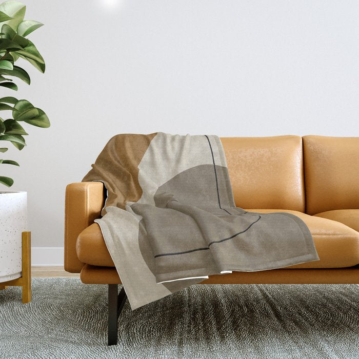 Organic Abstract Shapes #3 Throw Blanket Gallery Image 1