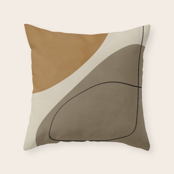 Organic Abstract Shapes #3 Throw Pillow Gallery Image 1