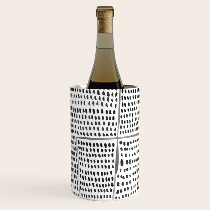 Categorize Print in Black and White Wine Chiller Gallery Image 1