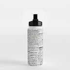 Categorize Print in Black and White Water Bottle Gallery Image 2