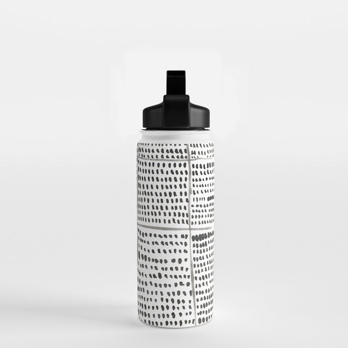 Categorize Print in Black and White Water Bottle Gallery Image 2