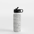 Categorize Print in Black and White Water Bottle Gallery Image 1