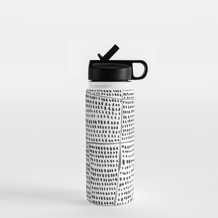 Categorize Print in Black and White Water Bottle Gallery Image 1