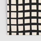 Warped Modern Minimalist Grid in Black and Almond Cream Poster Gallery Image 3