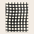 Warped Modern Minimalist Grid in Black and Almond Cream Notebook Gallery Image 4