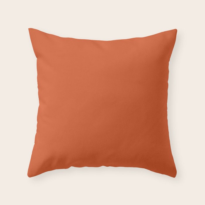 Color orange Throw Pillow Gallery Image 6