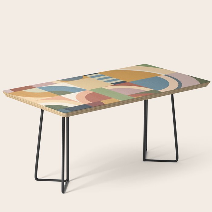 Abstract Bauhaus Geometry Sophisticated Autumn Coffee Table Gallery Image 1
