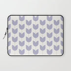 Spring Tulips VI Lavender Purple Mid Century Flowers Laptop Sleeve Gallery Image 1