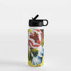 18th Century English Floral Print Water Bottle Gallery Image 1