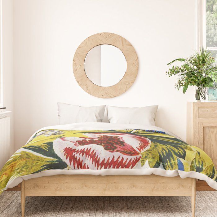 18th Century English Floral Print Duvet Cover Gallery Image 3
