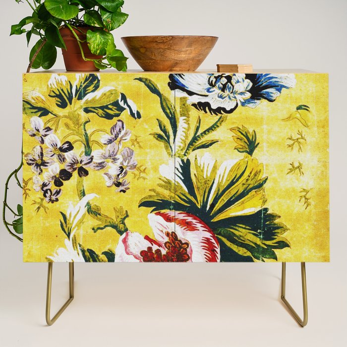 18th Century English Floral Print Credenza Gallery Image 1