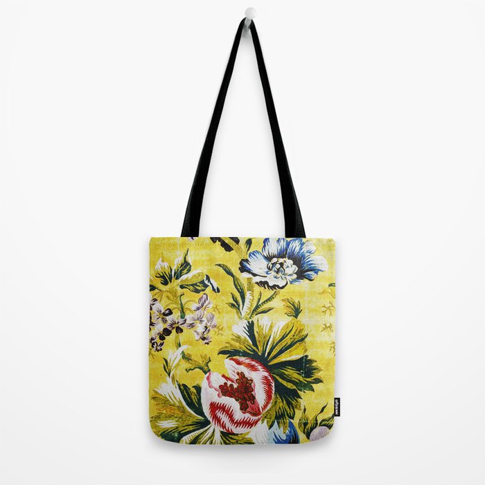 18th Century English Floral Print Tote Bag Gallery Image 2