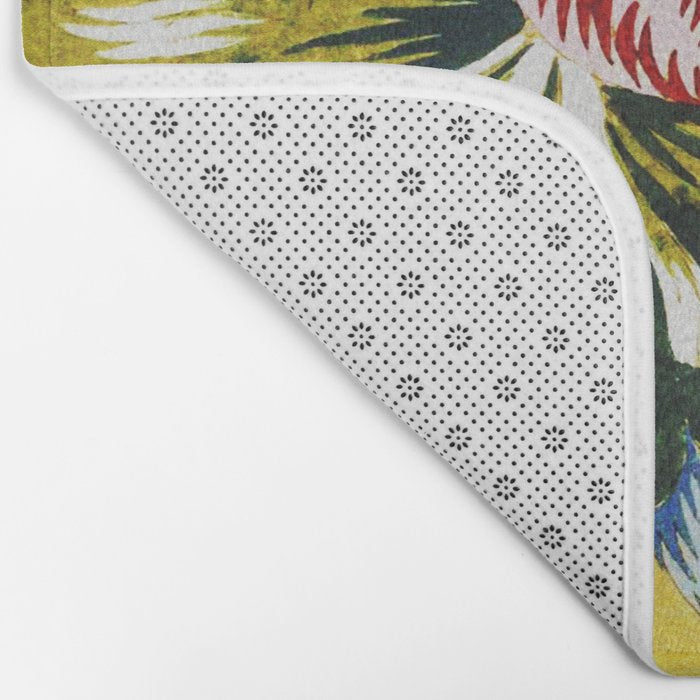 18th Century English Floral Print Bath Mat Gallery Image 2