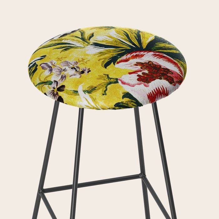 18th Century English Floral Print Stool Gallery Image 2
