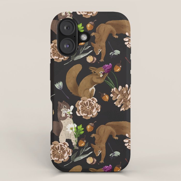 Squirrel flowering dark meadow iPhone Case Gallery Image 1