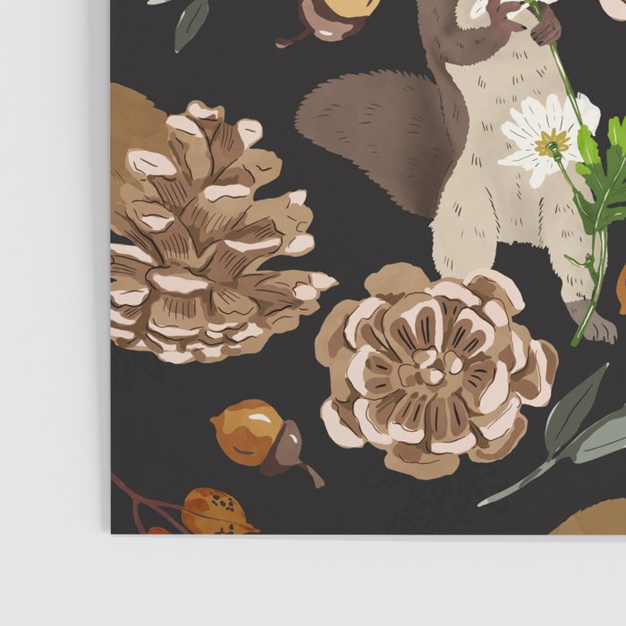 Squirrel flowering dark meadow Poster Gallery Image 3