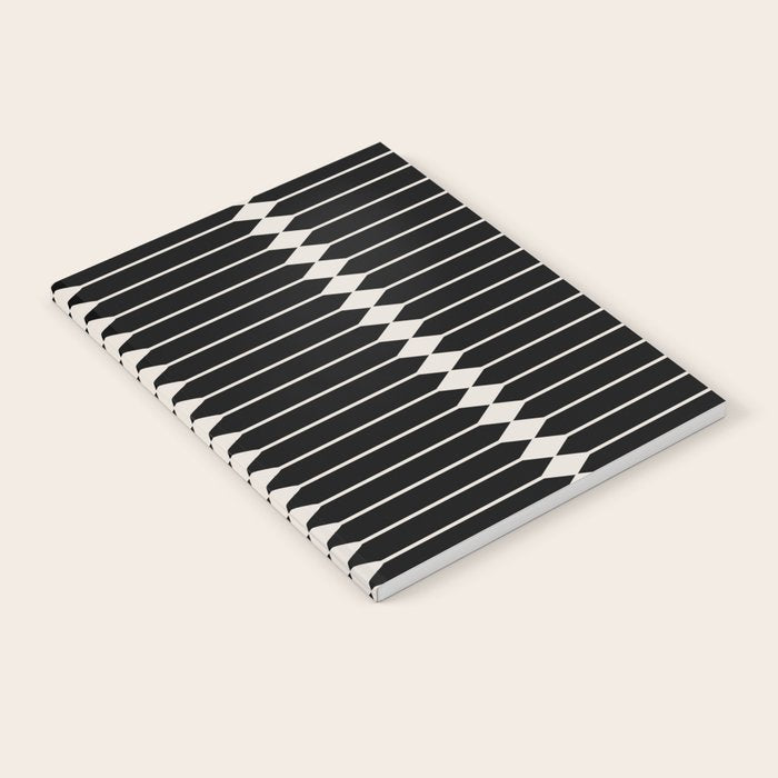 Minimal Geometric Pattern II - Black Notebook Gallery Image 2