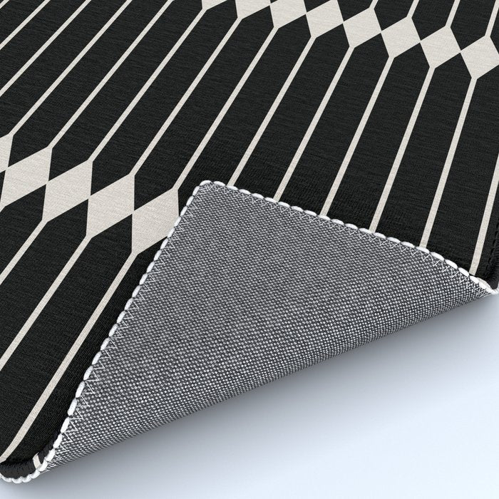 Minimal Geometric Pattern II - Black Rug Gallery Image 4