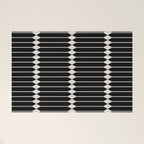 Minimal Geometric Pattern II - Black Welcome Mat Gallery Image 1