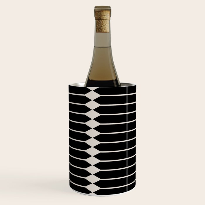 Minimal Geometric Pattern II - Black Wine Chiller Gallery Image 2