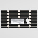 Minimal Geometric Pattern II - Black Desk Mat Gallery Image 1