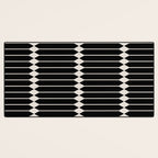 Minimal Geometric Pattern II - Black Desk Mat Gallery Image 3