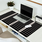 Minimal Geometric Pattern II - Black Desk Mat Gallery Image 2