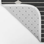 Minimal Geometric Pattern II - Black Bath Mat Gallery Image 2