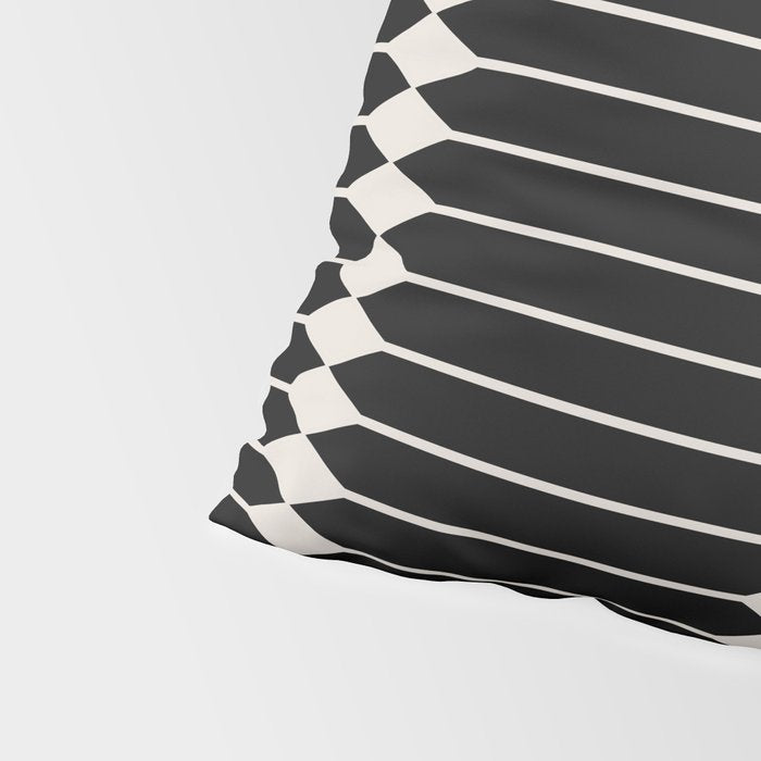 Minimal Geometric Pattern II - Black Pillow Sham Gallery Image 4