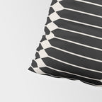 Minimal Geometric Pattern II - Black Pillow Sham Gallery Image 4
