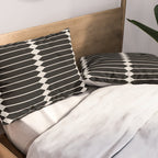 Minimal Geometric Pattern II - Black Pillow Sham Gallery Image 2