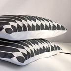 Minimal Geometric Pattern II - Black Pillow Sham Gallery Image 3