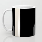 Simple Elegant Minimalist Frame Pattern 1 in Black and Almond Cream Coffee Mug Gallery Image 3
