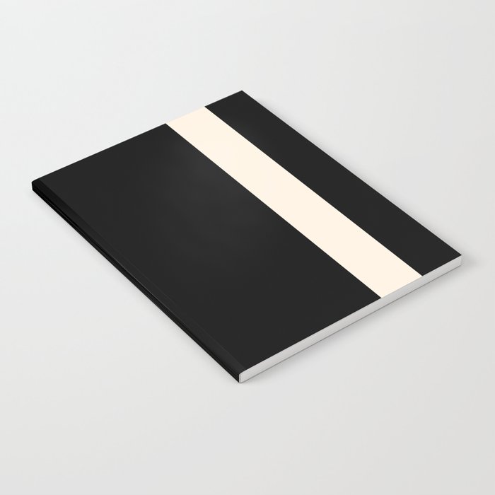 Simple Elegant Minimalist Frame Pattern 1 in Black and Almond Cream Notebook Gallery Image 2