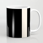 Simple Elegant Minimalist Frame Pattern 1 in Black and Almond Cream Coffee Mug Gallery Image 1