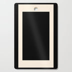 Simple Elegant Minimalist Frame Pattern 1 in Black and Almond Cream Cutting Board Gallery Image 1